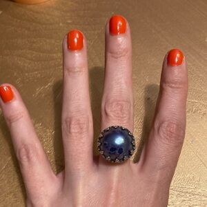 Sundance Catalog Tahitian Pearl and Sterling Silver Ring